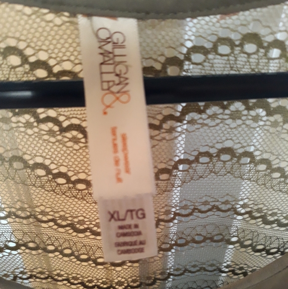 *Gilligan&Omalley Sage Green Tank Tee Top Dress silky soft Lace detail Ba… - Picture 4 of 7